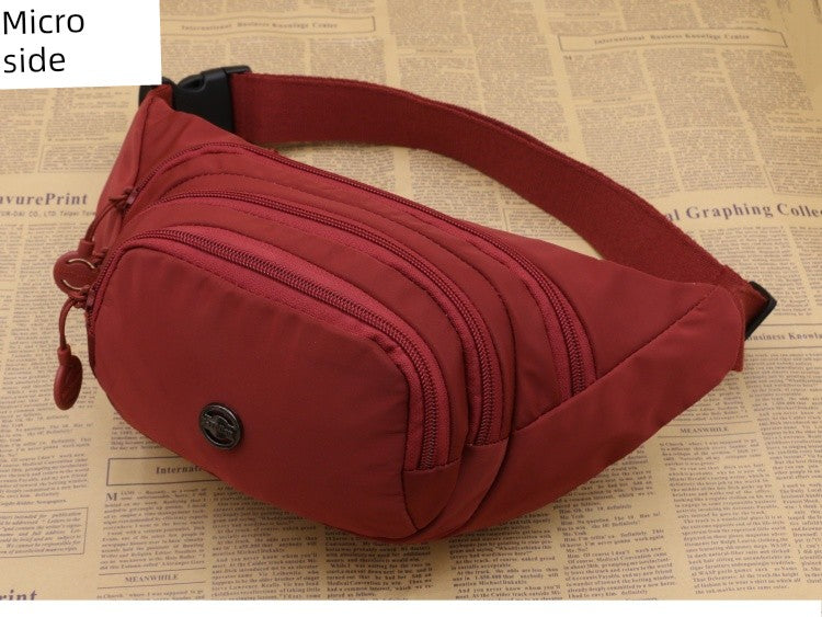 Unisex Waist Bag Multi-Functional Large Capacity Water Repellent Outdoor Sports Mobile Phone Wallet Oxford Cloth Cashier Bag