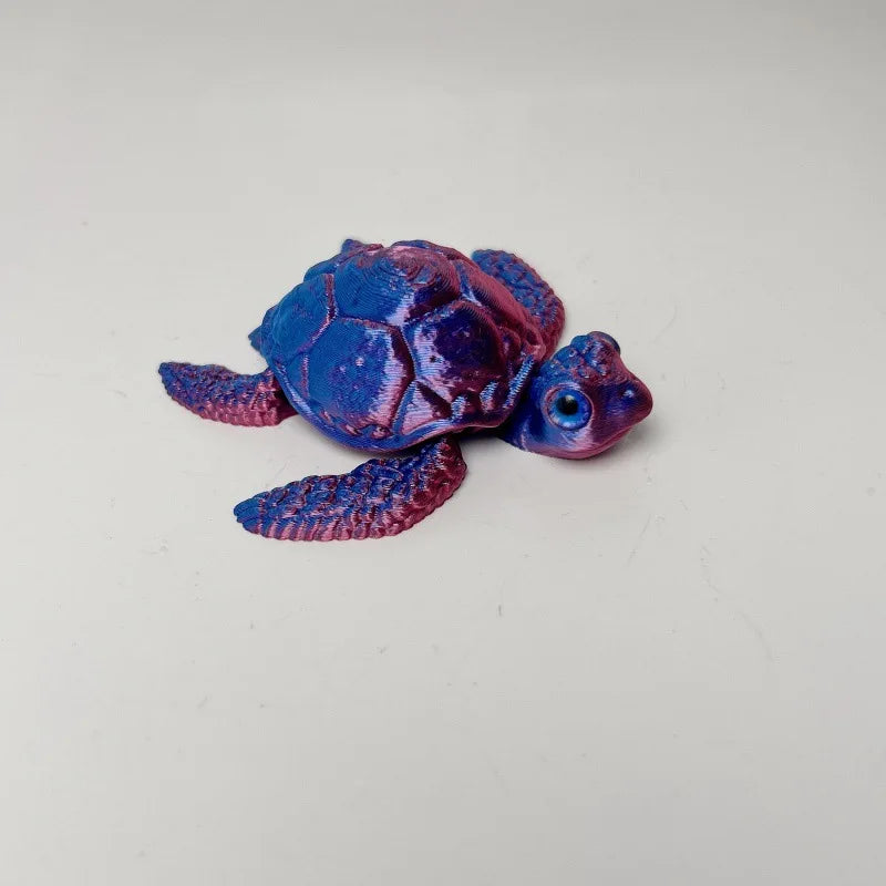 3D Printed Turtle Model with Movable Joints, Creative Collection Desktop Decoration, Handmade Holiday Gifts for Anime Models