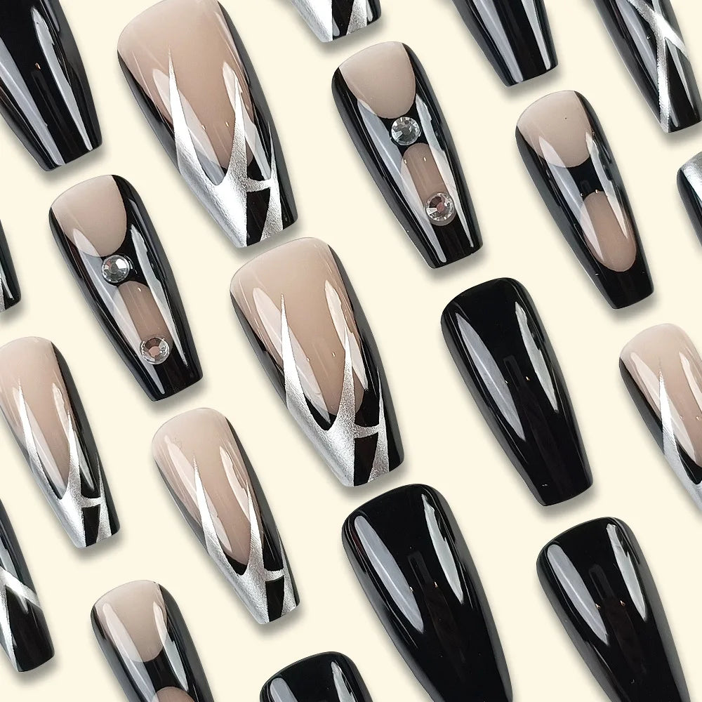 Gothic Bat Press-On Nails | 24pcs Reusable Acrylic | Halloween & Everyday