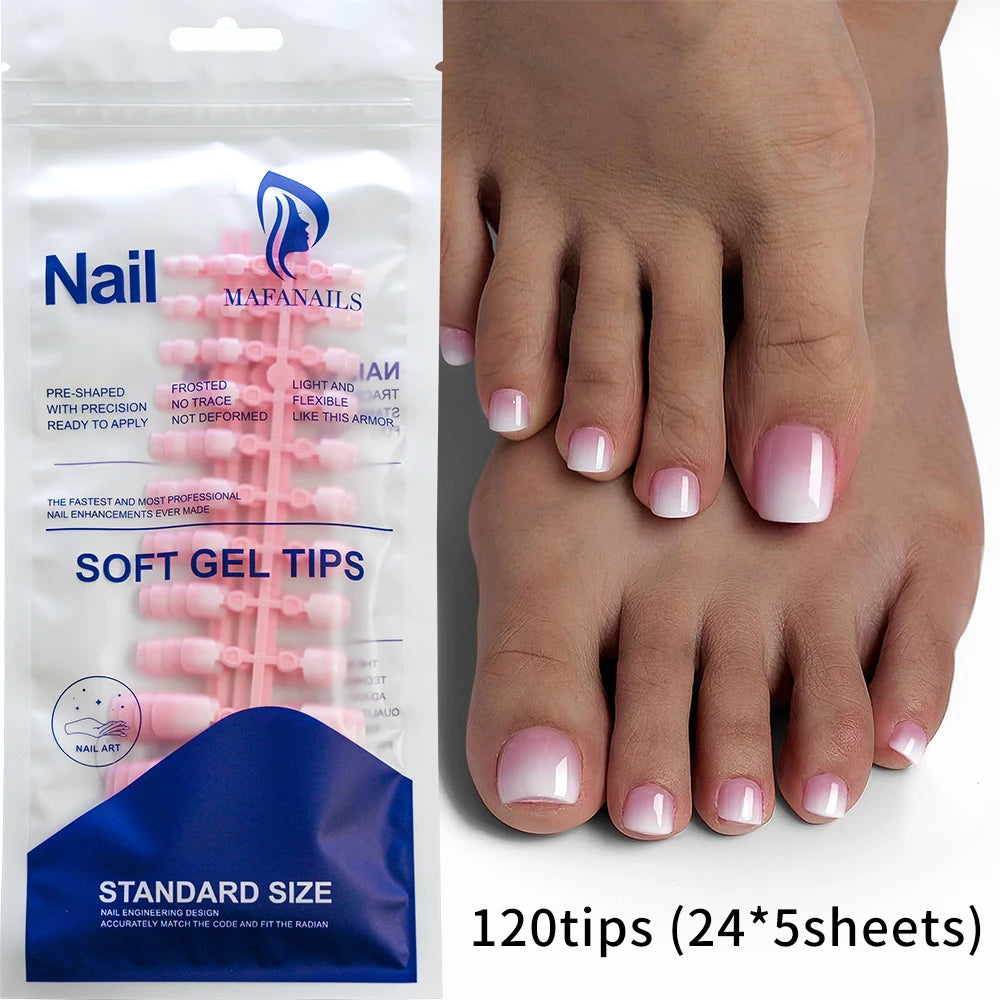 100pcs Light Pink Press-On Nails | Short & Medium Square | 10 Sizes Full Cover Nail Tips