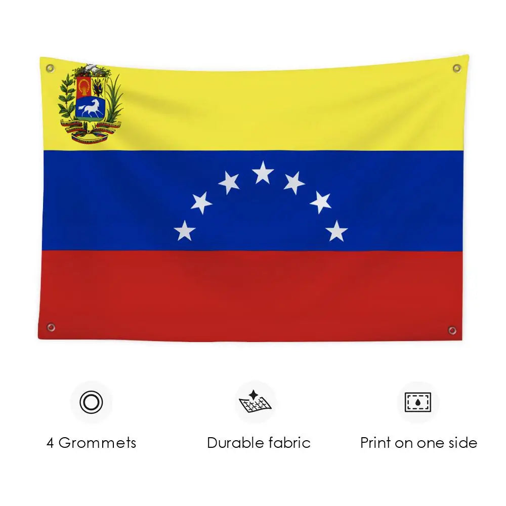 1954 7 Stars Ve Ven Venezuela Flags Custom Wall Hanging Background Art Banner for Bedroom Home Living Room Outdoor Decor