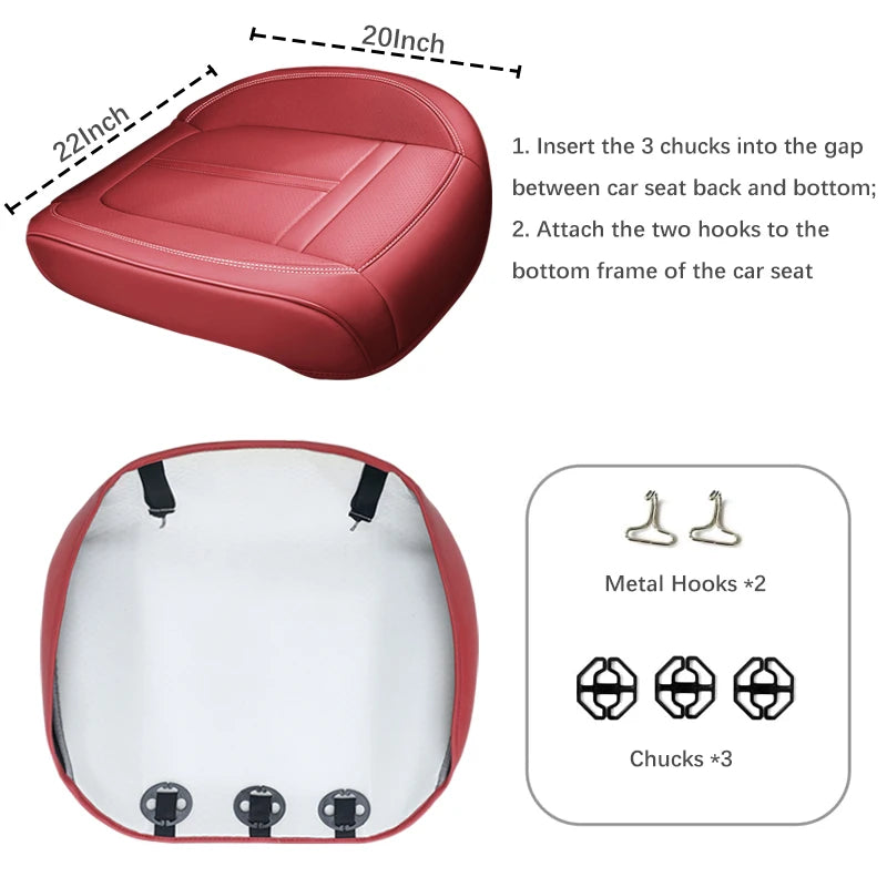 360 Surrounded Nappa Leather Car Front Seat Covers Universal Fit For Most Cars Cushion Covers Car Styling Seat Protector Pads