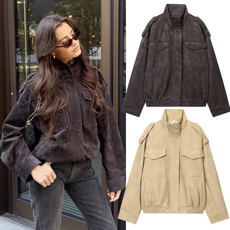 Women's Jacket Black Suede Jacket