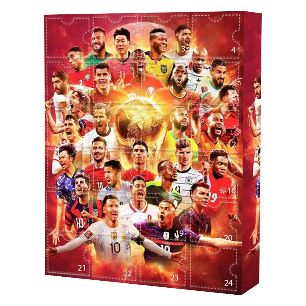 2026NEW Soccer Star Countdown Advent Calendar Football Set 24 Day Advent Calendar Football Party Birthday Gifts Sports Christmas