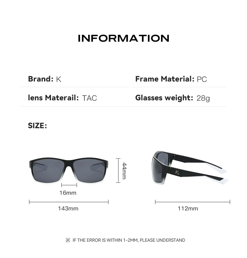 Karos Super Fashion Square Polarized Sunglasses Men Women UV protection outdoor Riding Fishing Retro Designer Sun Glasses UV400