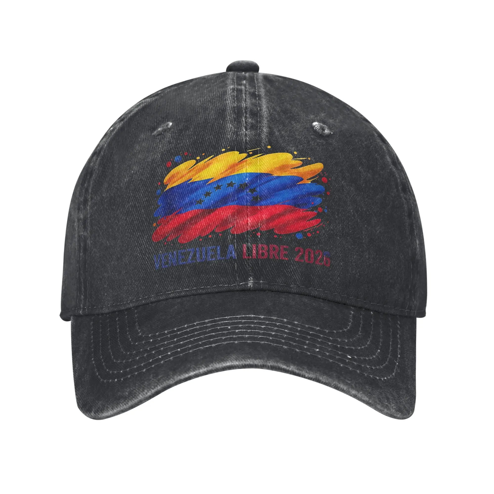 Men Women Venezuela Libre 2026 Free Venezuela  Print Hats Vintage Distressed Washed  Baseball Cap Adjustable