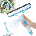Simple Spray & Squeegee Glass Cleaner, 22x3cm. Streak-Free, for Home, Office, Easy to Use