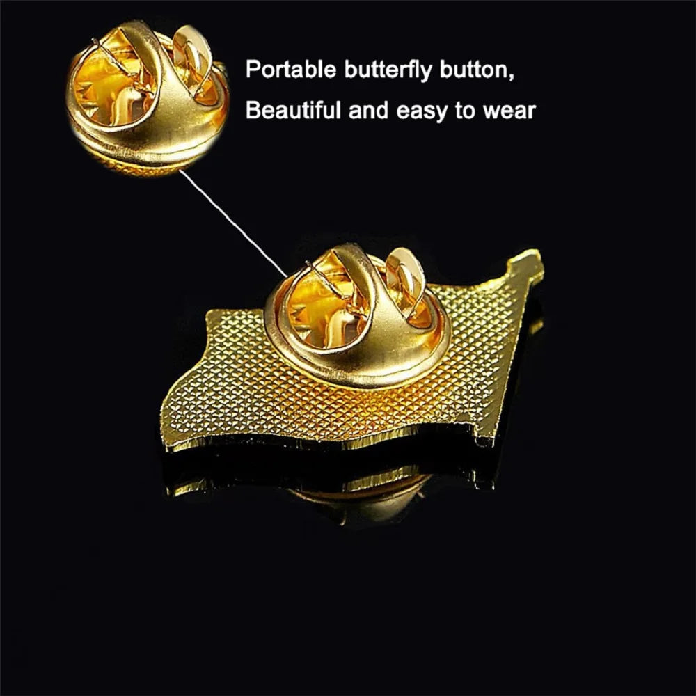 Venezuela Fashion Flag Pin Brooch Waving National Flag Style Flag Badge Brooch W/ Butterfly Clip Safety Pins