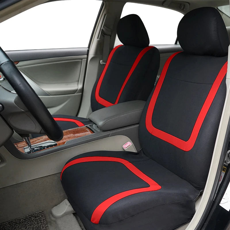 Full Set Car Seat Cover Fabric Universal Polyester Breathable Washable Suitable For Car Truck Van Suv Car Accessories Interior