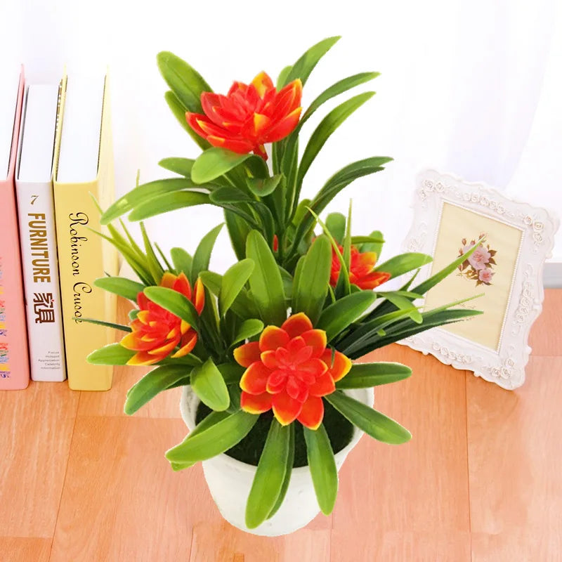 Artificial Flowers Plant Pot Simulate