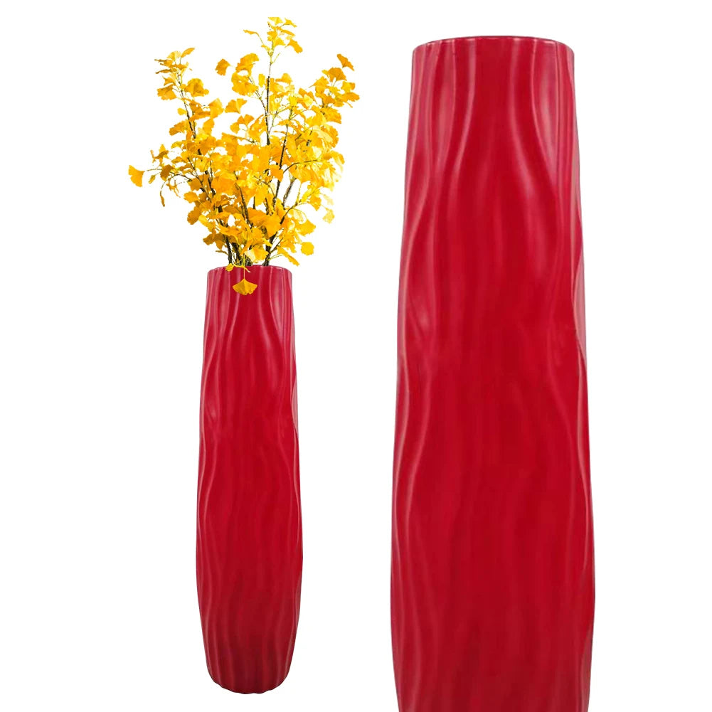 Large Floor Vase Decorative Vase Textured Floor Standing Vase for Home Living Room