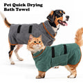 Dog Bathrobe Towel Pet Drying Coat Clothes Adjustable Pet Towel For Large Medium Small Dogs Cat Microfiber Absorbent Beach Towel