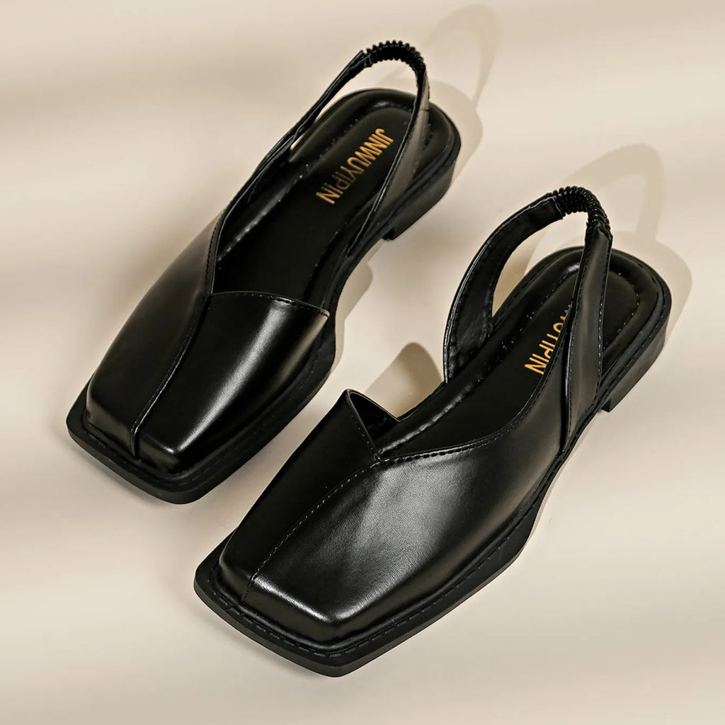 Women Sexy Sandals Elegant Square Toe Causal Flat Shoes for Women Fashion Low Heels Sandals Brand Designer Women Party Shoes