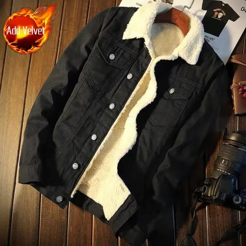 Men's Denim Jacket Padded Winter 2025 Autumn Warm Designer In Lowest Price Male Jean Coats Low Cost Cheap Stylish Fast Delvery