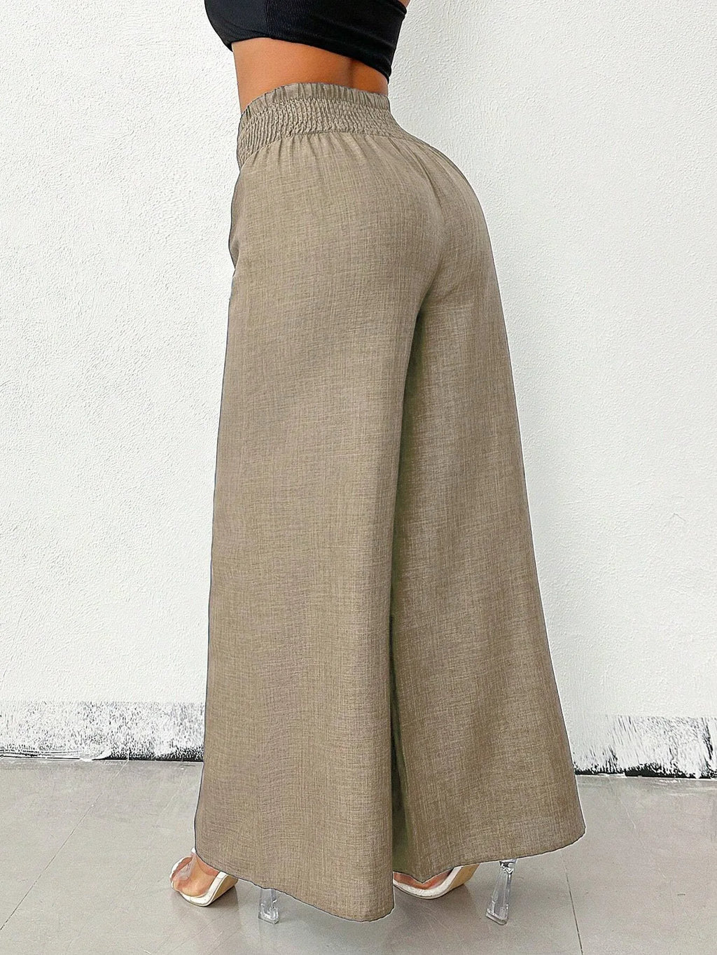 Elegant Solid Wide Leg Pants Fashion