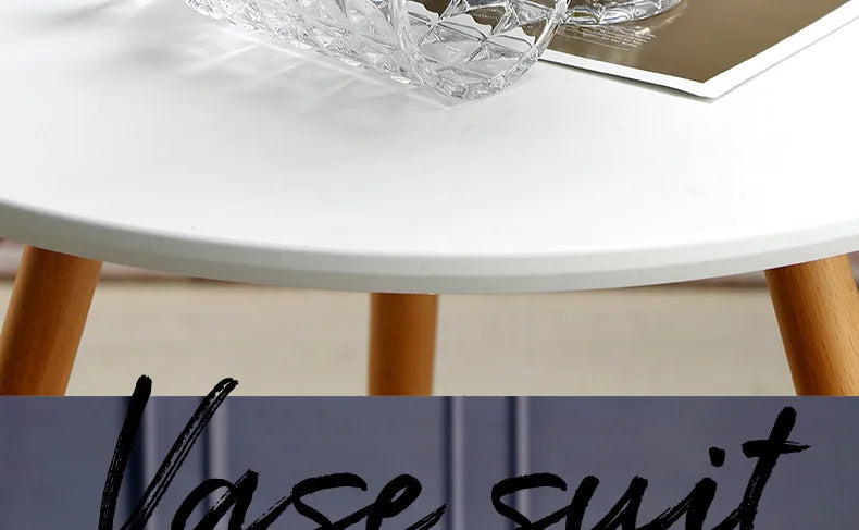 Embossed Vase Glass Crystal Net Red French High-quality