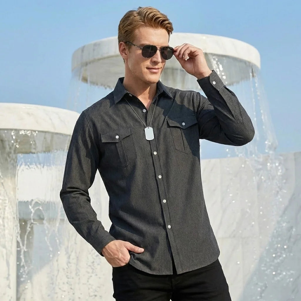 Men's Denim Shirt Multi Color Spring Summer New Arrival Single Breasted Button Down Casual Versatile Wardrobe Essential Top 2025