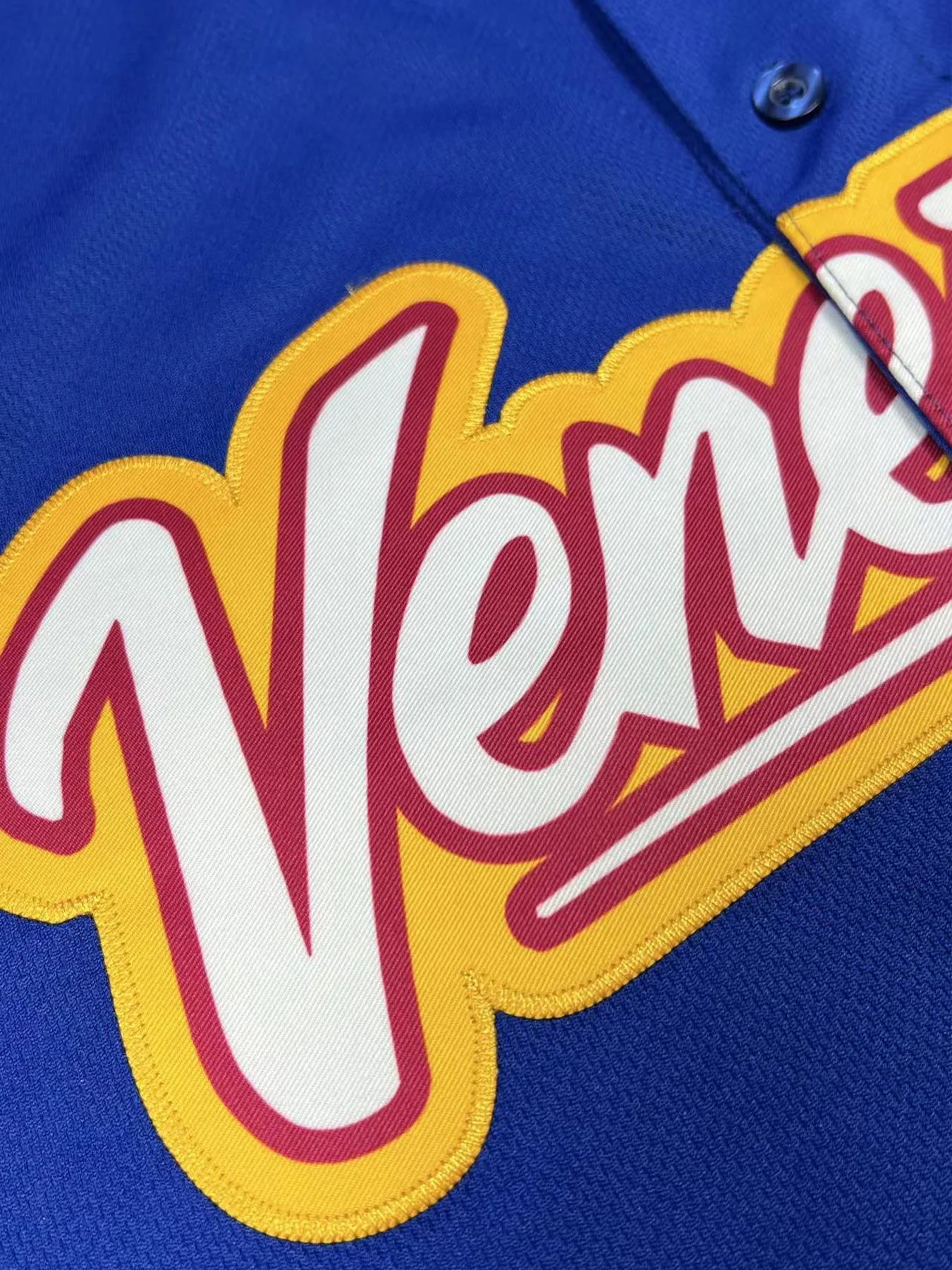 Men's Breathable Baseball Jersey V-Neck Short Sleeve "Venezuela" Embroidery, Breathable Loose Fit Baseball Shirt for Casual Wear