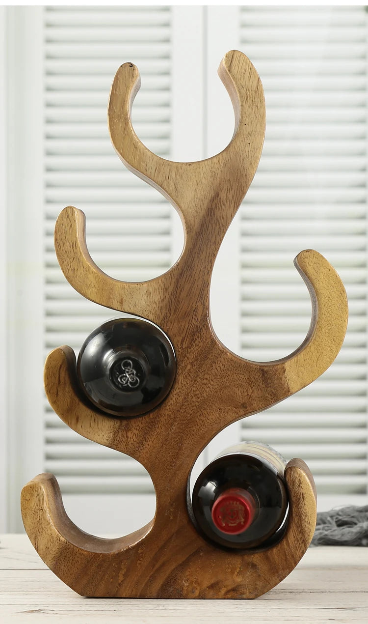 Coral Wood Wine Rack