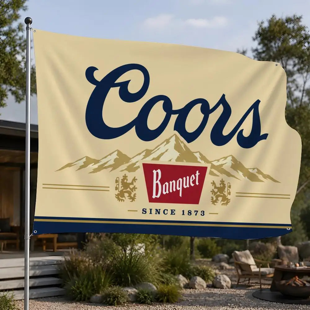 C-Coors Banquet Flags flag For Room Dorm Camping Picnic Art Style Garage Bar wall Decoration Banner