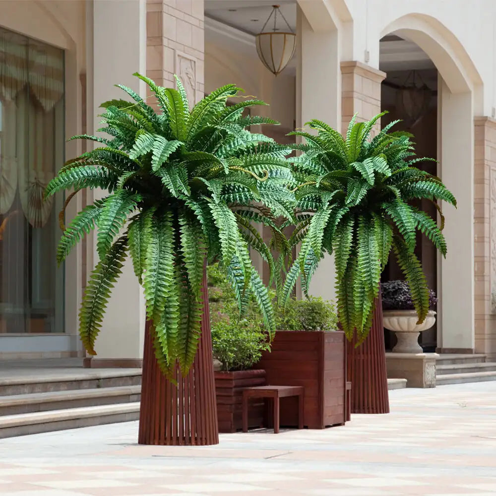 Leaves Artificial Boston Fern Large Hanging Plants