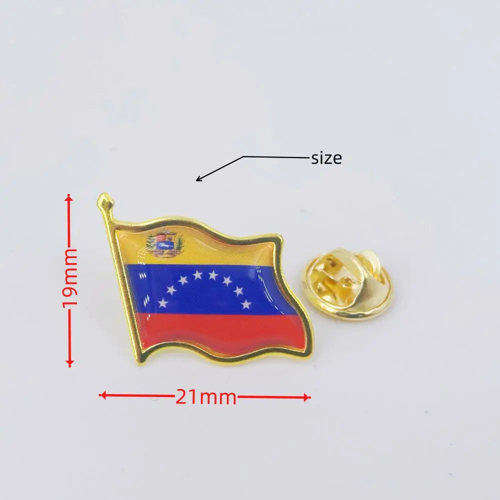 Venezuela Flag Lapel Pin - Enamel Metal National Badge | World Travel Souvenir Gifts for Men & Women | Country Flag Patriotic Br