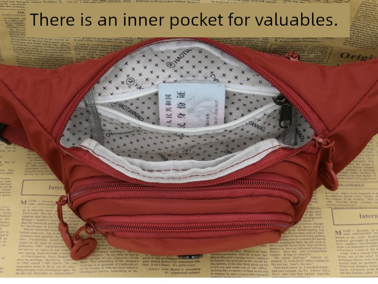 Unisex Waist Bag Multi-Functional Large Capacity Water Repellent Outdoor Sports Mobile Phone Wallet Oxford Cloth Cashier Bag