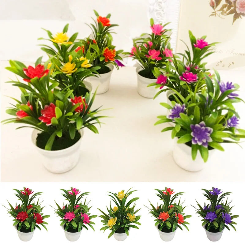 Artificial Flowers Plant Pot Simulate