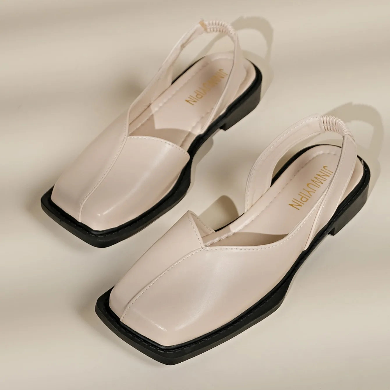 Women Sexy Sandals Elegant Square Toe Causal Flat Shoes for Women Fashion Low Heels Sandals Brand Designer Women Party Shoes