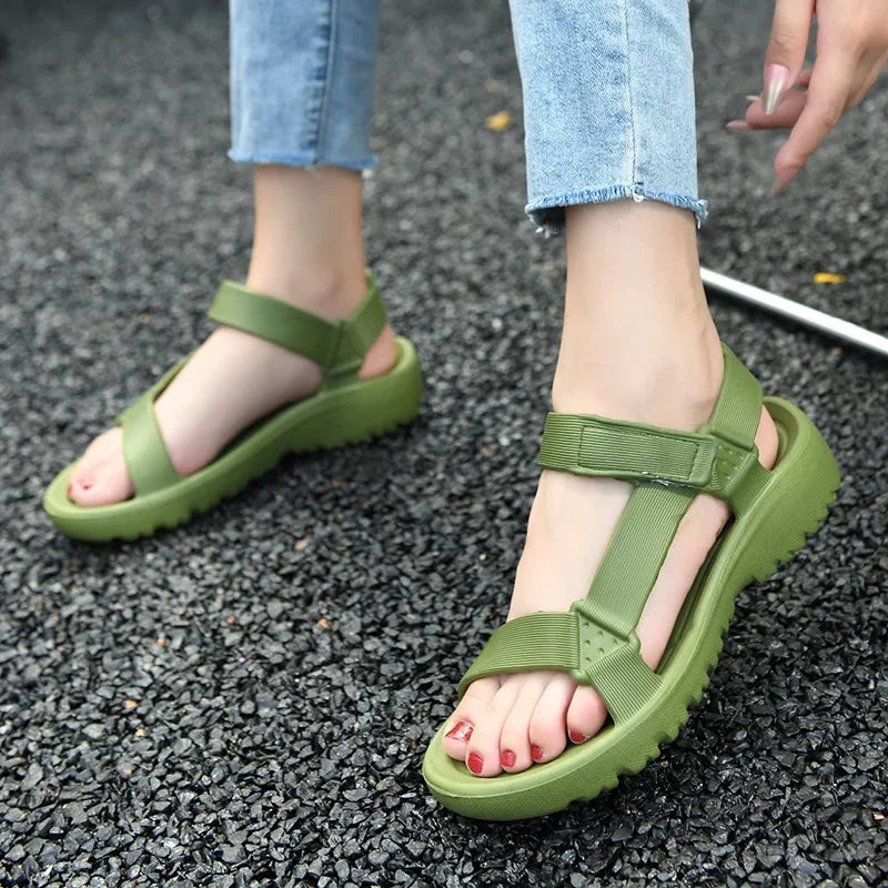 New Fashion Platform Sport Casual Flat Sandals Non-slip Outdoor Beach Sandalias Chaussure Femme