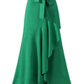 Irregular Clipping Bandage Falbala Solid Color Split-Side Long Skirts Skirts Bottoms