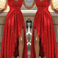 Women Evening Dresses Sexy Elegant Red Cocktail Party Chic Gala Graduation Luxury Formal Occasion Bridesmaid Gown Dress Clothes