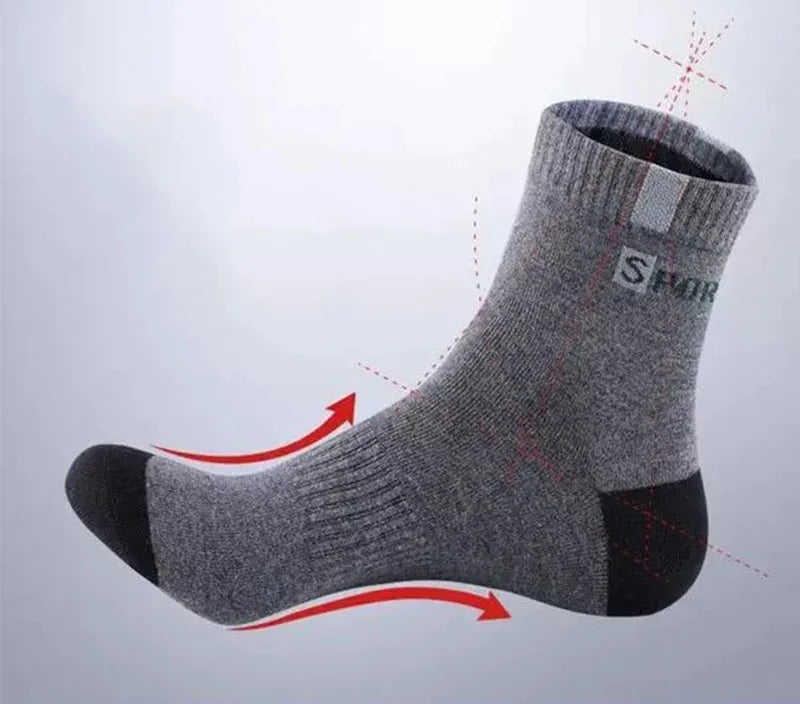 10/5/3pairs Breathable Con Sports Stockings Men Bamboo Fiber Autumn and Winter Men Socks Sweat Absorption Deodorant Business Sox