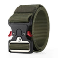 Men's sports belt, made of dark nylon material, with quick release metal buckle, ideal for outdoor and daily use