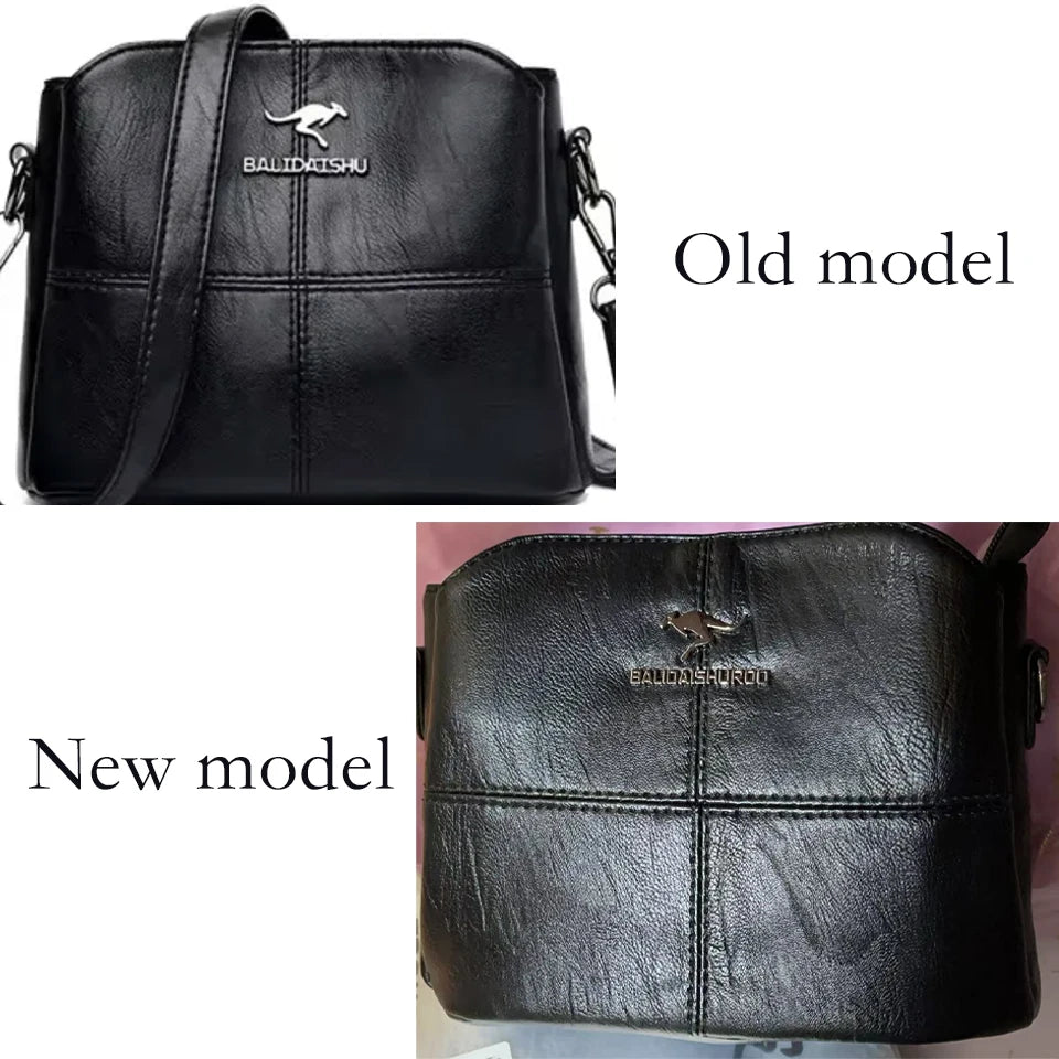 Luxury Handbag Fashion Print Large Capacity Soft Leather Women Shoulder Crossbody Bag Leisure Designer Ladies Purses and Handbag