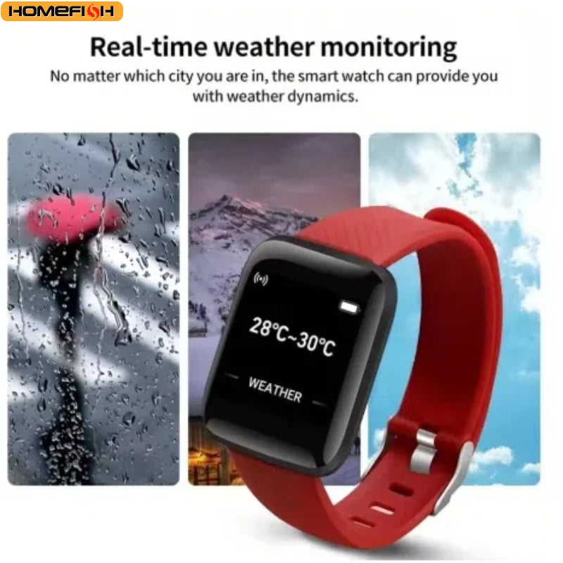 Smart Watch For Men Women Kids Message Remind Music Control Sport Step Calories D13 Smartwatch Alarm Clock 116Plus
