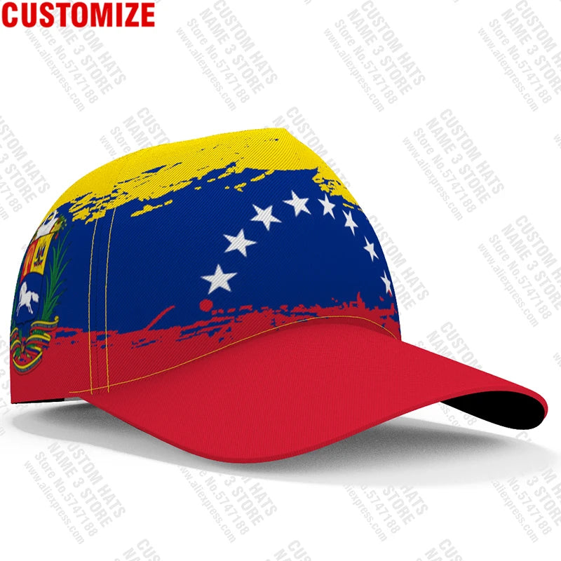 Venezuela Baseball Caps Free Custom Made Name badge Team Logo Ve Hats Ven Country Travel Venezuelan Nation Spanish Flag Headgear