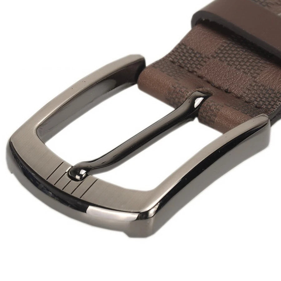 Pin Buckle Belt for Men Famous Brand Business Belt Men Genuine Leather Waist Straps Black Brown Male Jeans Belts Luxury Designer