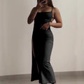 2025 explosive new dress summer high sensibility halter strap Spice Girl bag hip dress