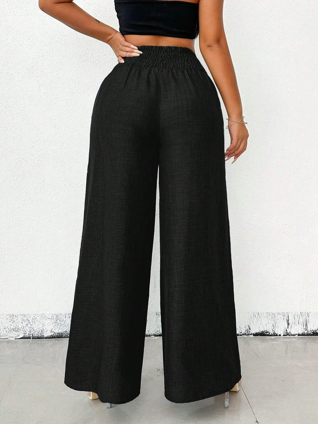 Elegant Solid Wide Leg Pants Fashion