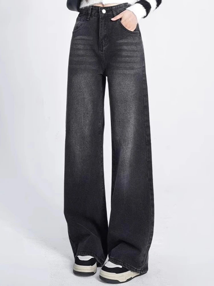 High Waist Jeans Lady Slim Fit Loose