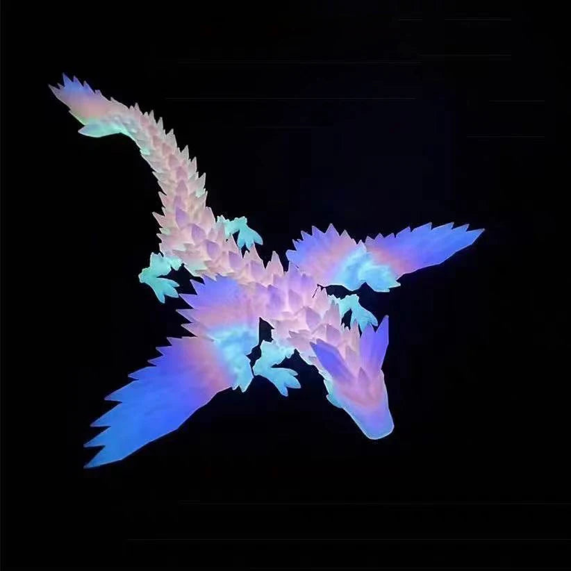 3D Printed Dinosaur Movable Echinosaurus Figurine Dragons Bone Model Desktop Craft Ornament Creative Novelty Gifts for Kids