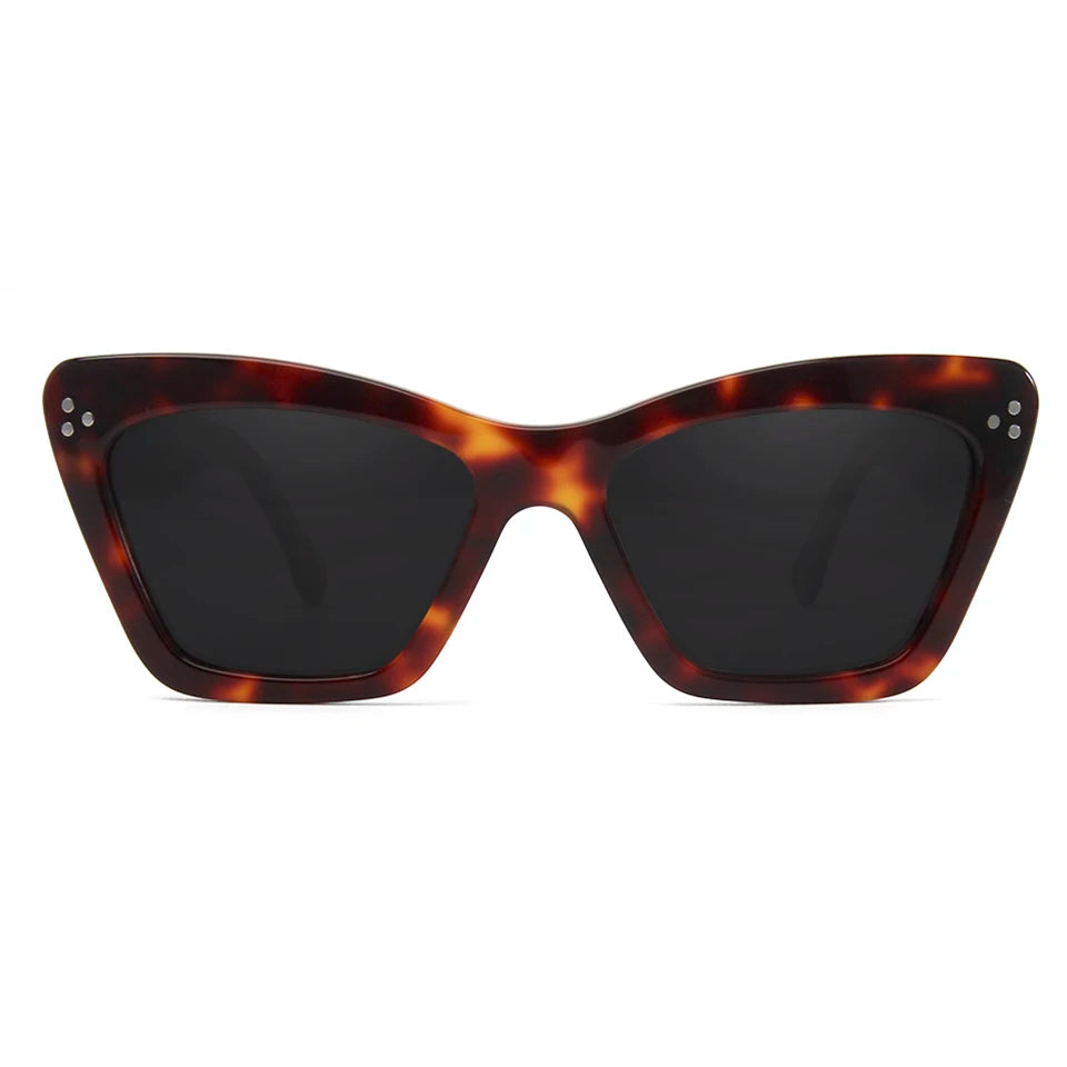 High Quality Acetate Sunglasses Women Cat Eye Trendy Sun Glasses Polarized Gafas De Sol 187S Brand Designer Eyewear Shades UV400