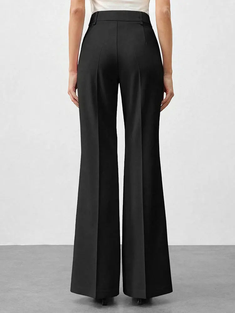 Women Suit Pants Autumn New Streetwear Fashion Casual Slim Pockets Zippers Trousers Solid Elegant Lady Versatile Pants Clothing