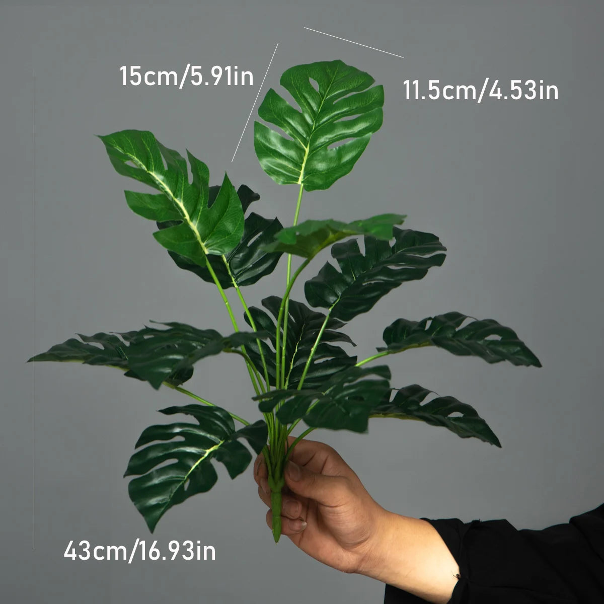 Artificial Plants Green Palm Leaves