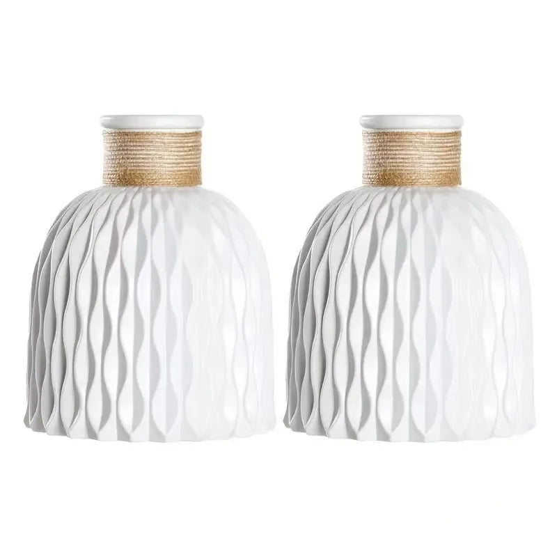 Plastic Flower Vase, Faux Ceramic Vase For Home Decoration