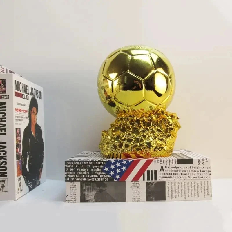 15/20/25cm Soccer Trophy Golden Ball Golden Ballon Football Excellent Player Award Competition Honor Reward Spherical Trophy