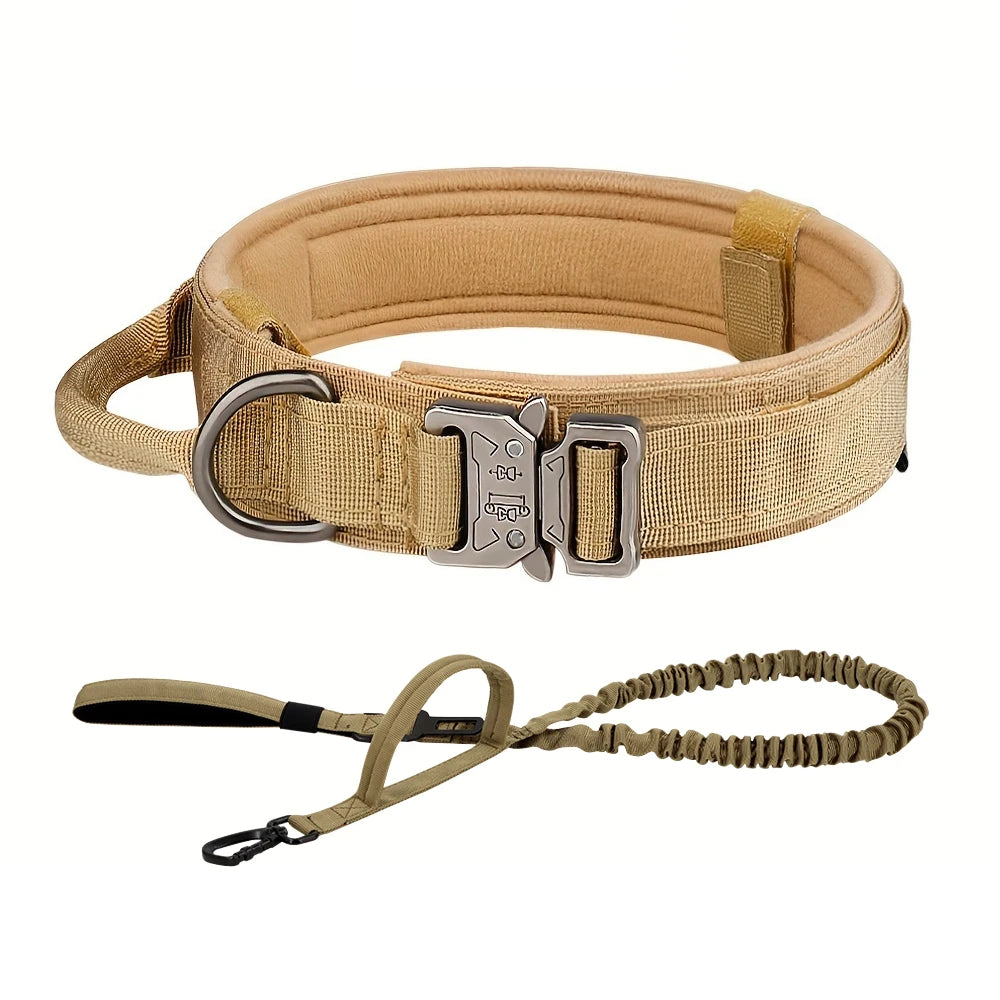Dog Training Collar Adjustable Tactical Dog Collar And Leash Set Control Handle Pet Lead Collar For Small Big Dogs