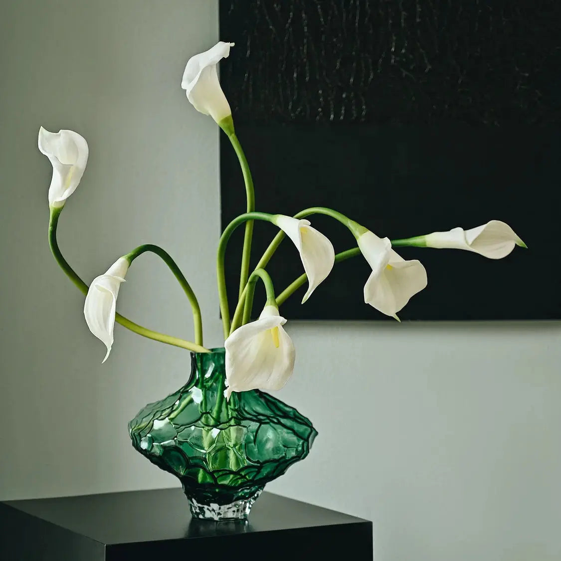Vase in The Ancient Style Canyon Glass Thickened Creative Senior Sense of Home Decoration Valley Flower