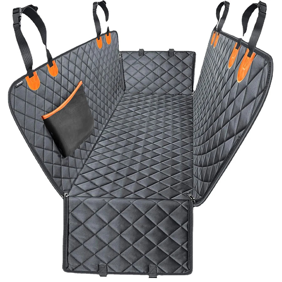Dog Car Seat Cover for Pets Seat Cover Hammock 600D Heavy Duty Scratch Proof Nonslip Durable Soft Back Seat Covers for Cars